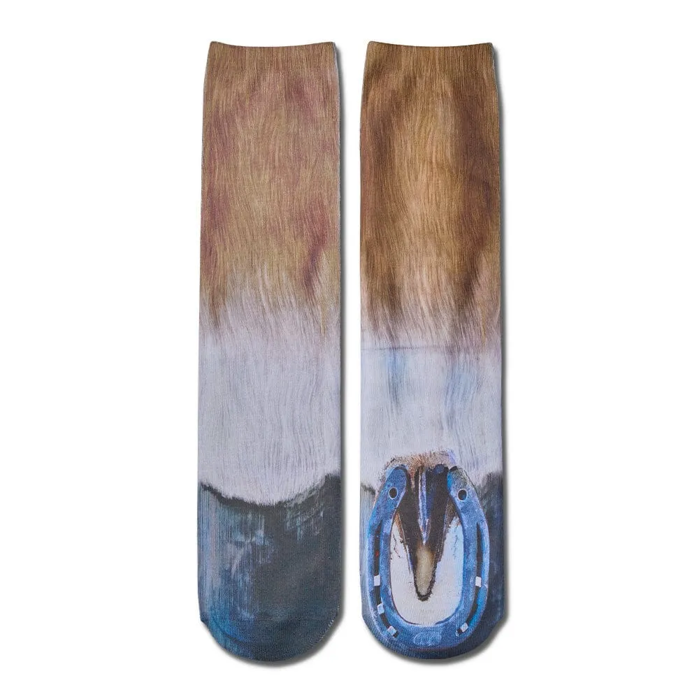 Funny 3D Print Animal Socks Feet Socks Funny Socks Gifts - Zebra Feet