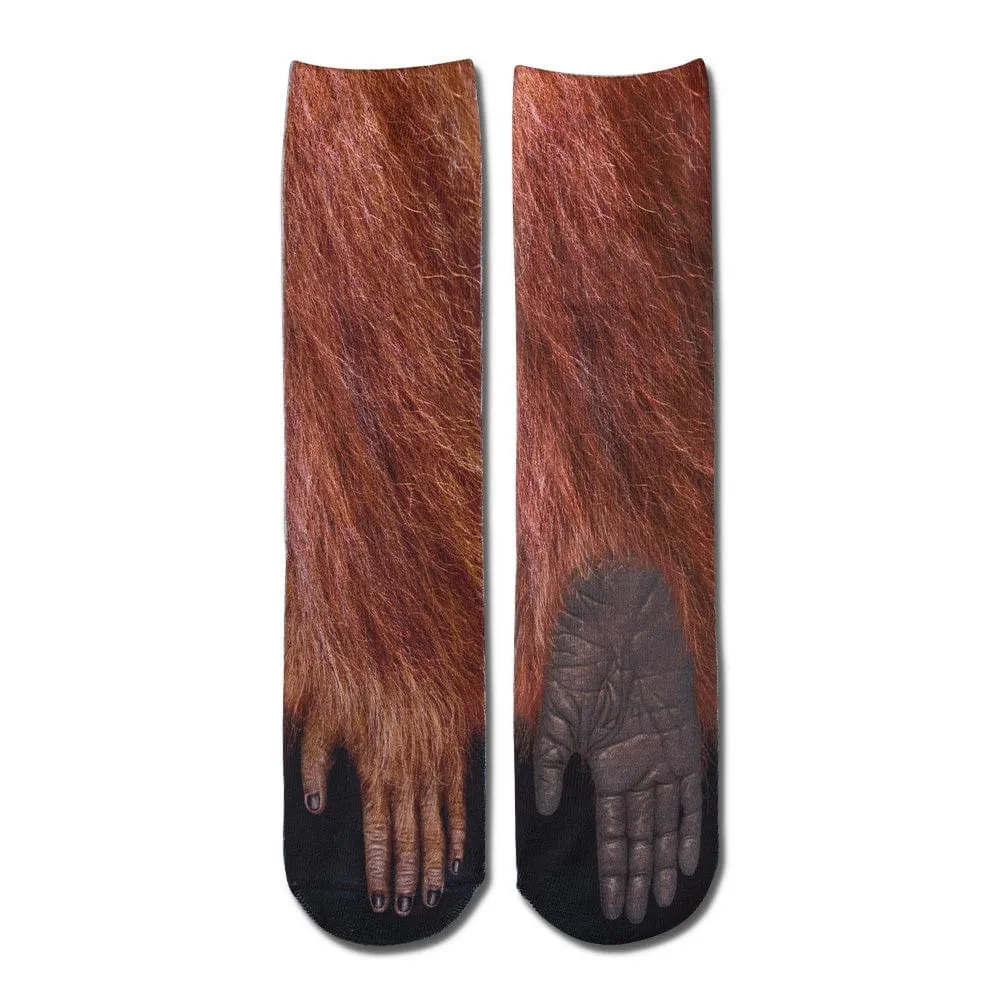 Funny 3D Print Animal Socks Feet Socks Funny Socks Gifts - Zebra Feet