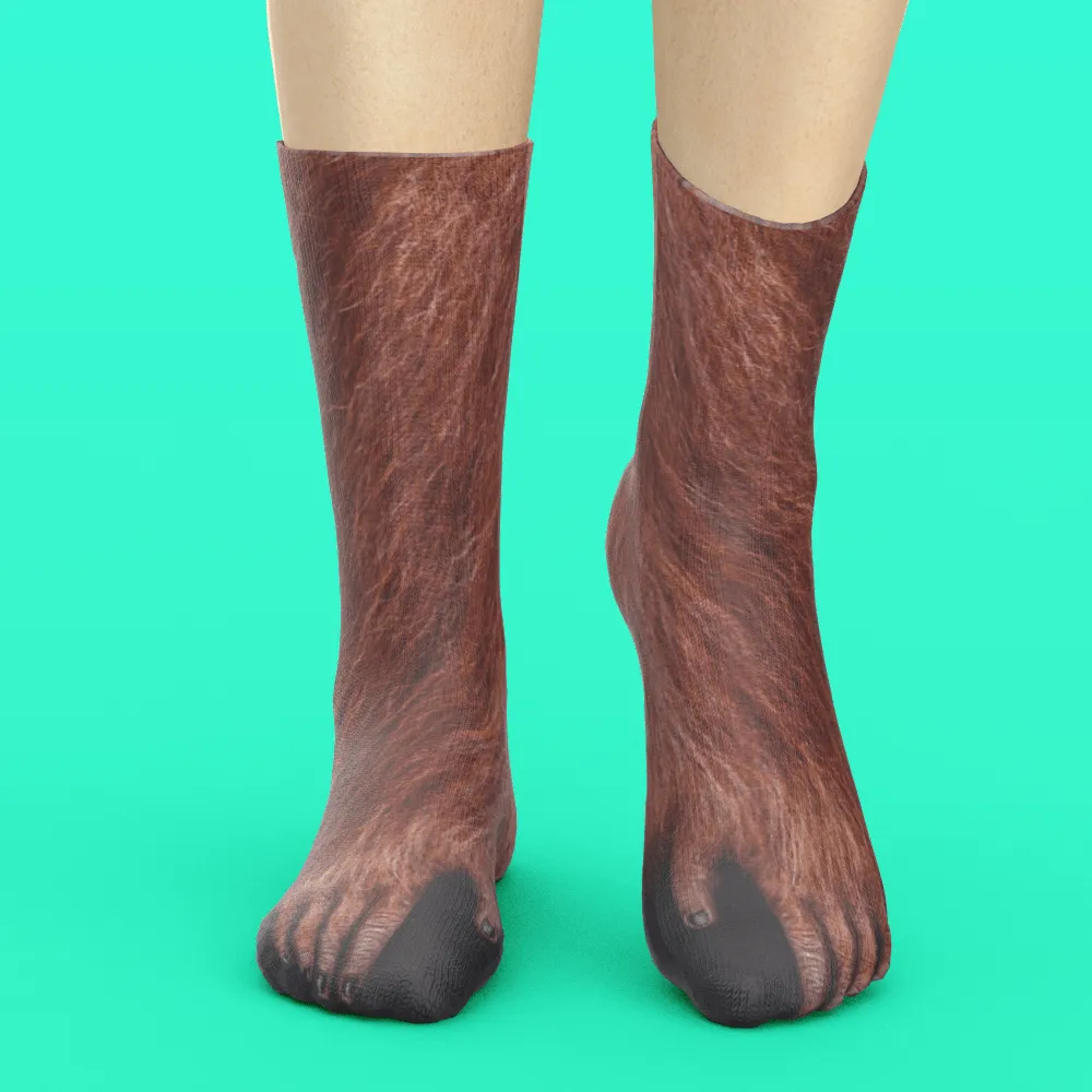 Funny 3D Print Animal Socks Feet Socks Funny Socks Gifts - Zebra Feet