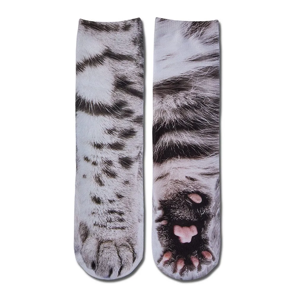 Funny 3D Print Animal Socks Feet Socks Funny Socks Gifts - Zebra Feet