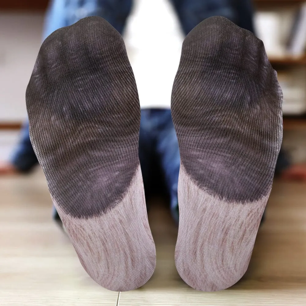 Funny 3D Print Animal Socks Feet Socks Funny Socks Gifts - Zebra Feet