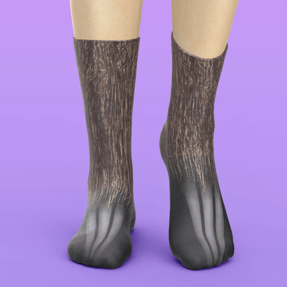Funny 3D Print Animal Socks Feet Socks Funny Socks Gifts - Zebra Feet
