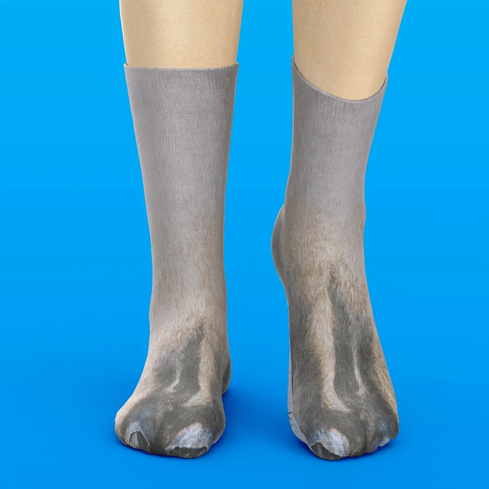Funny 3D Print Animal Socks Feet Socks Funny Socks Gifts - Zebra Feet
