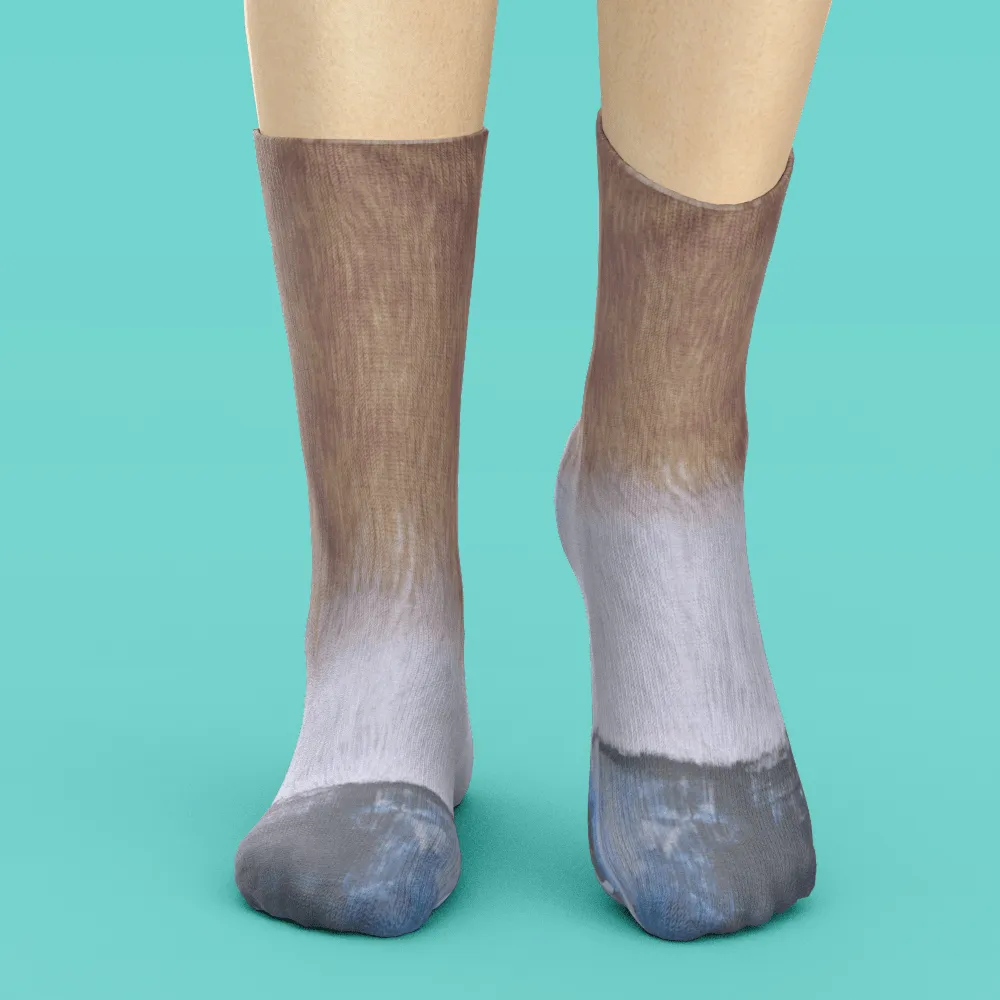 Funny 3D Print Animal Socks Feet Socks Funny Socks Gifts - Zebra Feet