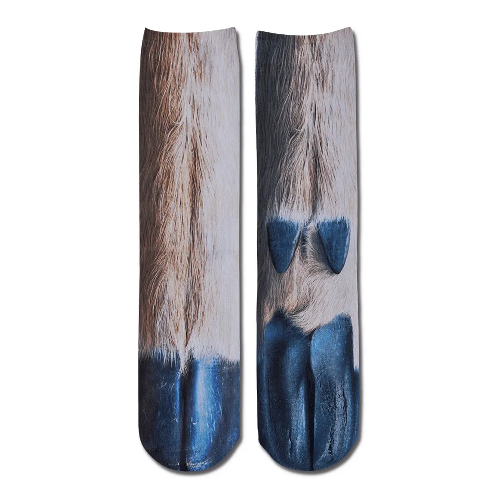 Funny 3D Print Animal Socks Feet Socks Funny Socks Gifts - Zebra Feet