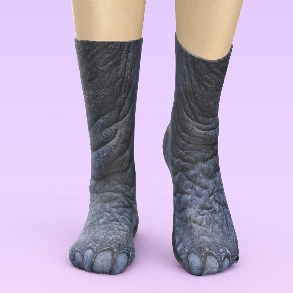 Funny 3D Print Animal Socks Feet Socks Funny Socks Gifts - Zebra Feet