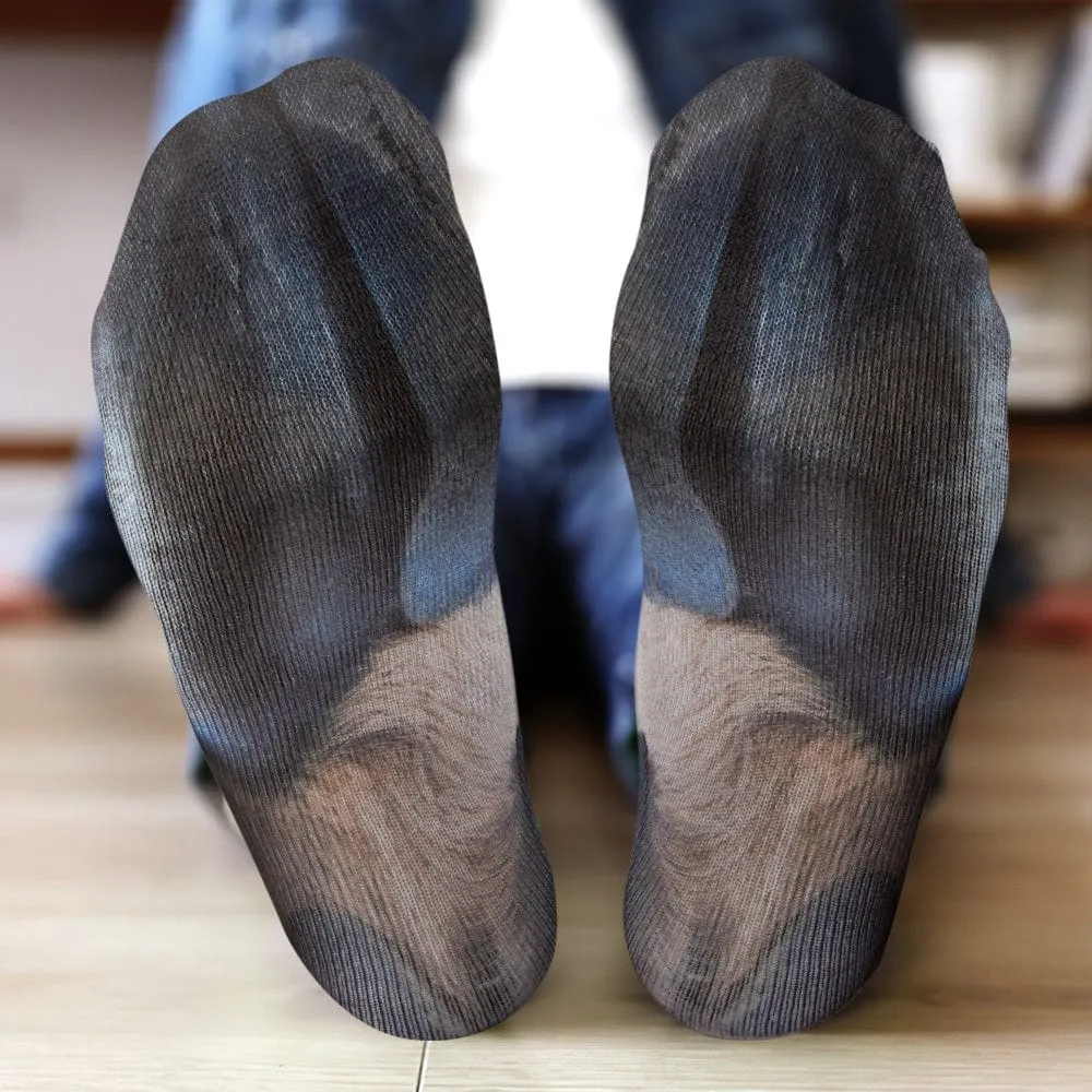 Funny 3D Print Animal Socks Feet Socks Funny Socks Gifts - Zebra Feet