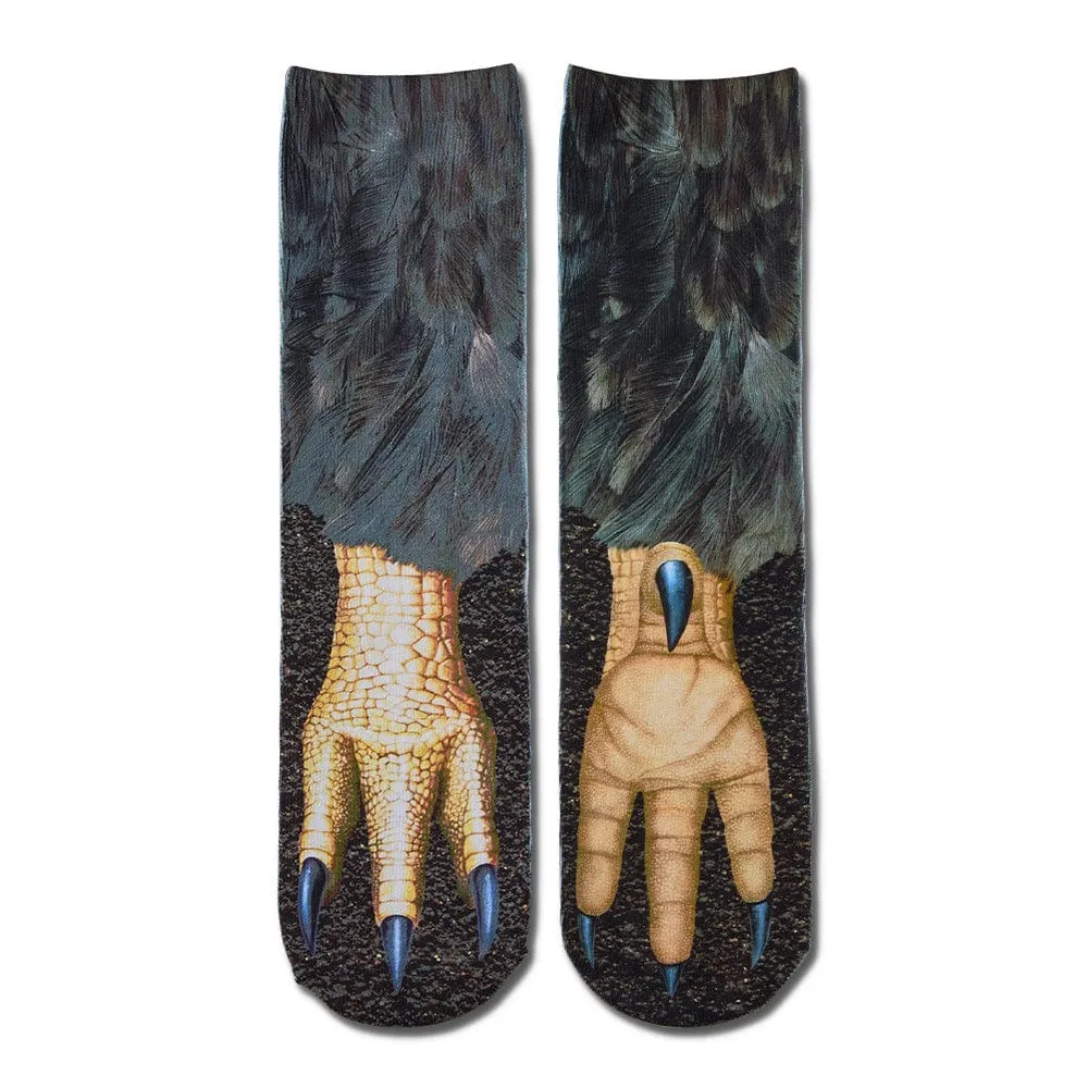 Funny 3D Print Animal Socks Feet Socks Funny Socks Gifts - Zebra Feet