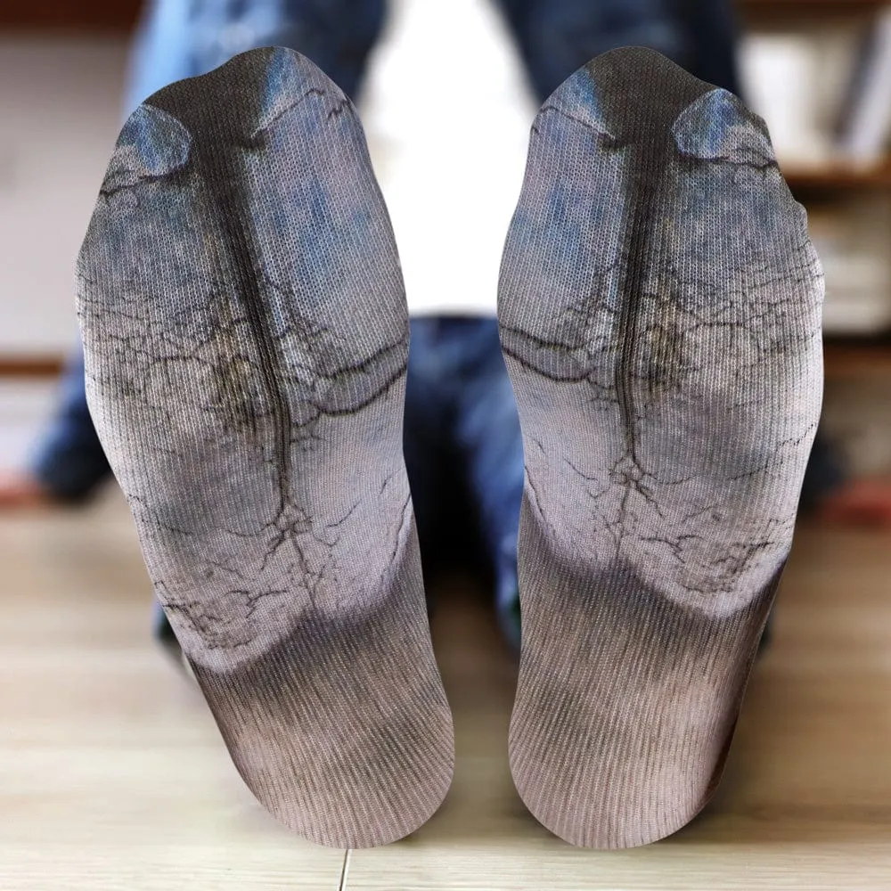 Funny 3D Print Animal Socks Feet Socks Funny Socks Gifts - Zebra Feet