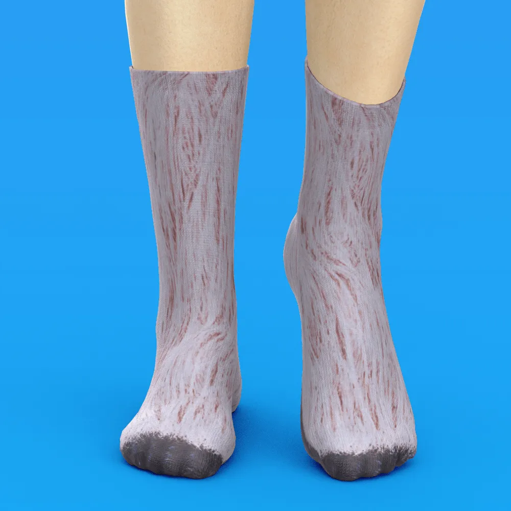 Funny 3D Print Animal Socks Feet Socks Funny Socks Gifts - Zebra Feet