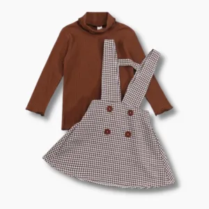 Girl Suspender Skirt Outfit