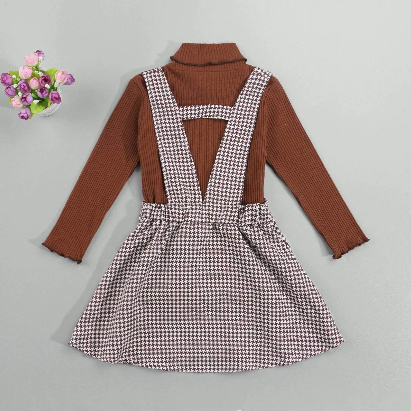 Girl Suspender Skirt Outfit