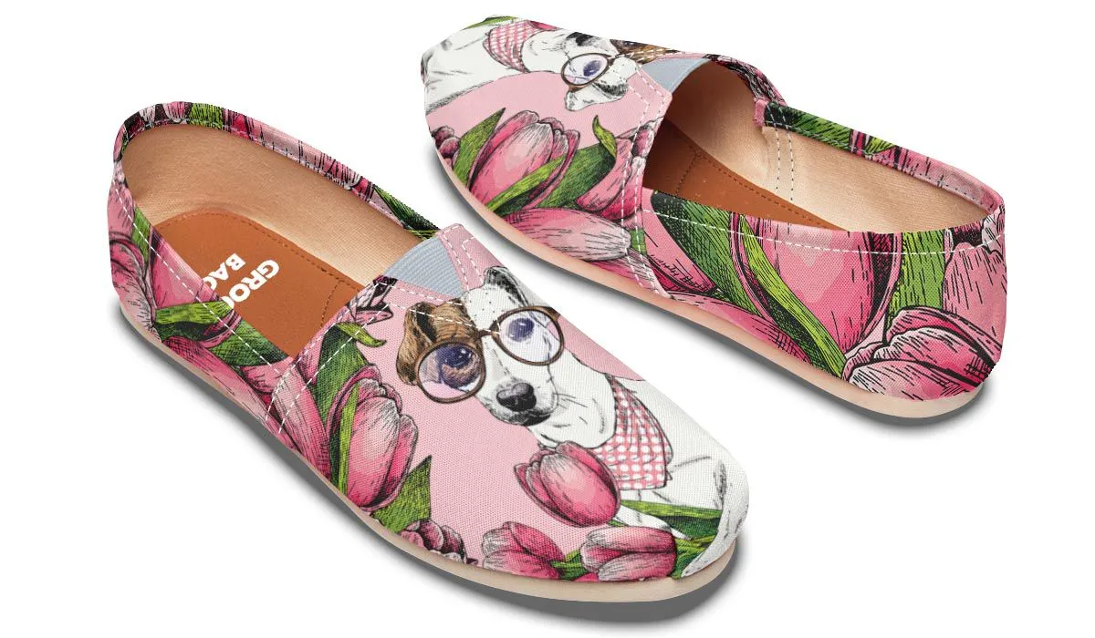Goofy Jack Russell Terrier Casual Shoes