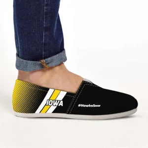 #HawksSoar Iowa Casual Canvas Slip on Shoes Women's Flats