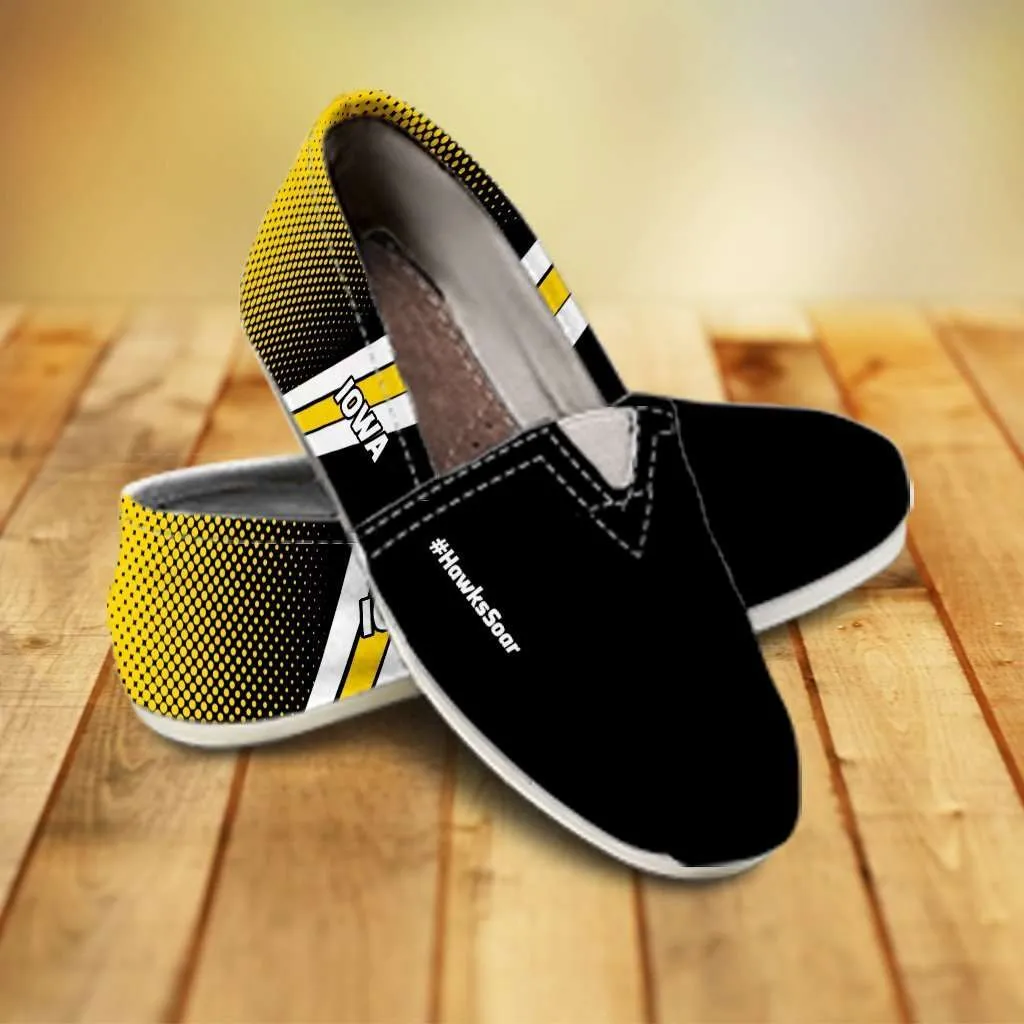 #HawksSoar Iowa Casual Canvas Slip on Shoes Women's Flats