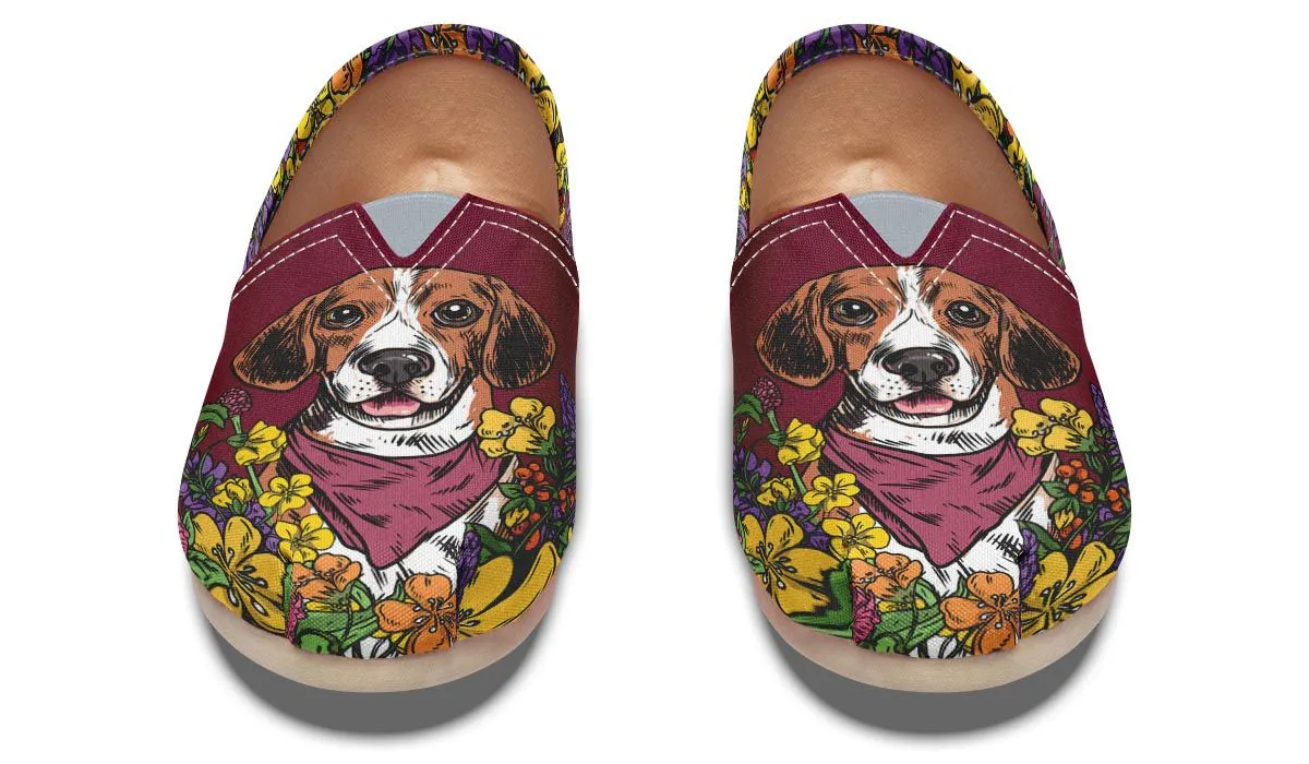 Illustrated Beagle Casual Shoes