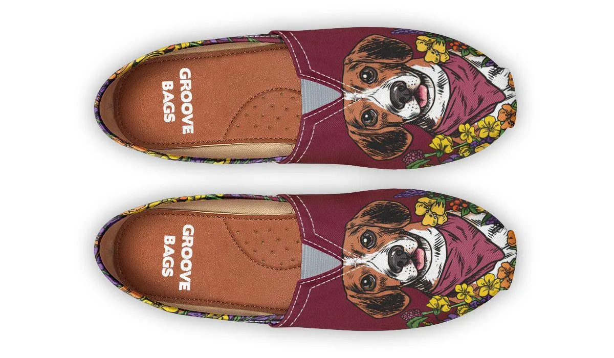 Illustrated Beagle Casual Shoes