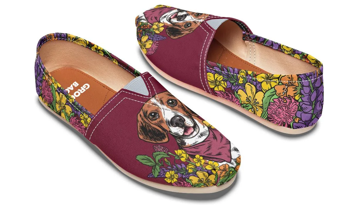 Illustrated Beagle Casual Shoes