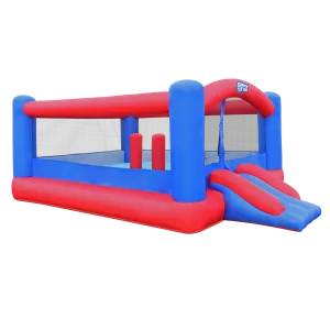 Inflatable Bouncy Castle with Built-In Posts
