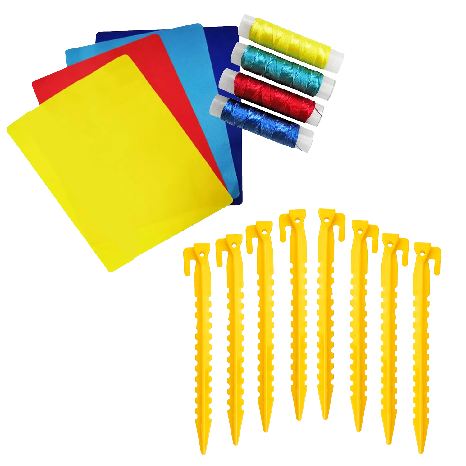 Inflatable Bouncy Castle with Built-In Posts