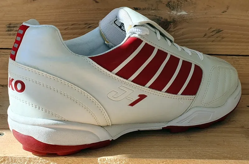 Jako J-1 Low Leather Trainers UK9/US9.5/EU43 5125-50 White/Red/Pearlescent