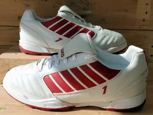 Jako J-1 Low Leather Trainers UK9/US9.5/EU43 5125-50 White/Red/Pearlescent