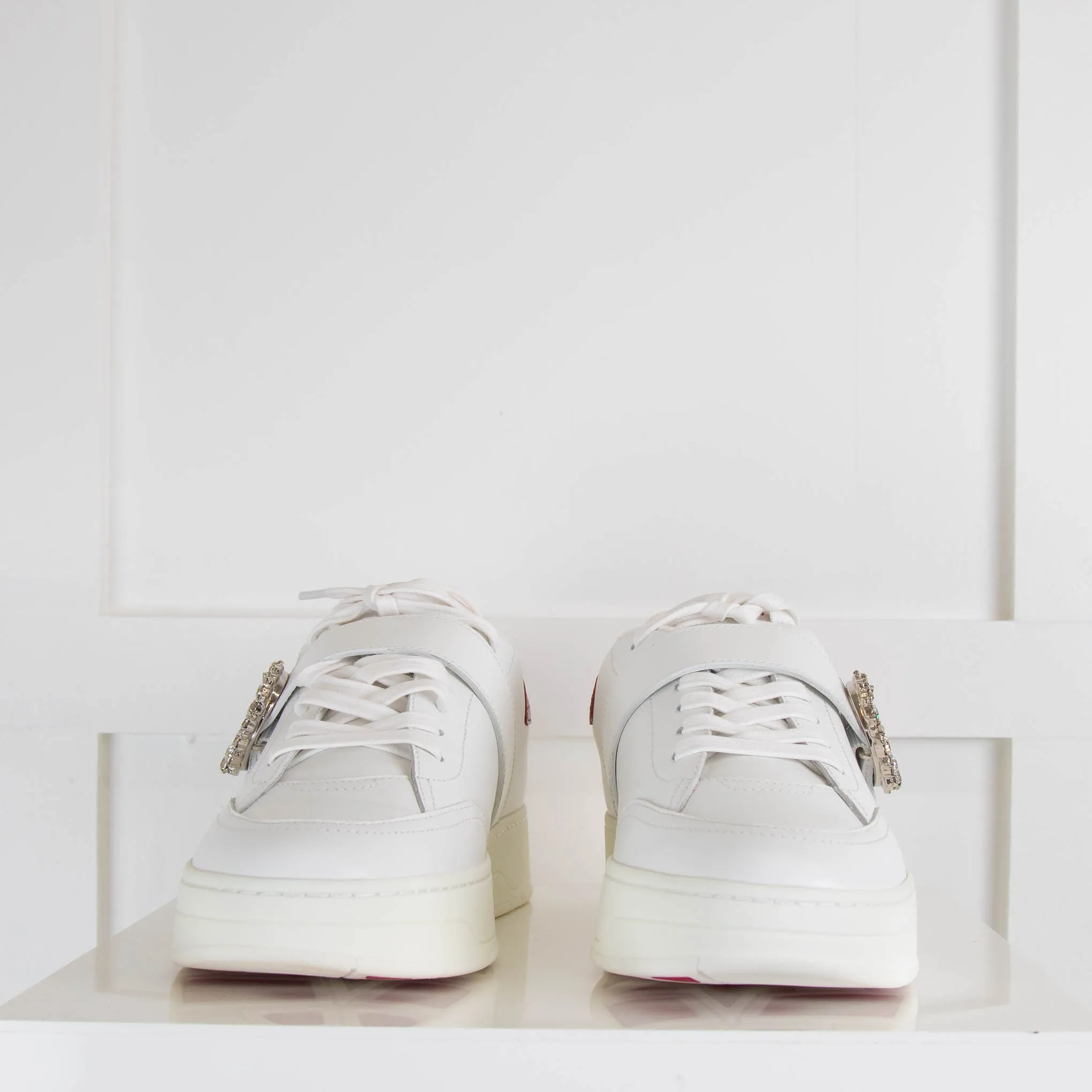 Jimmy Choo Osaka Red Detail Jewelled Trainers