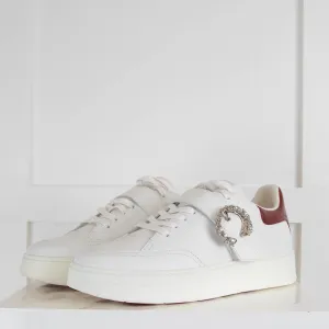 Jimmy Choo Osaka Red Detail Jewelled Trainers