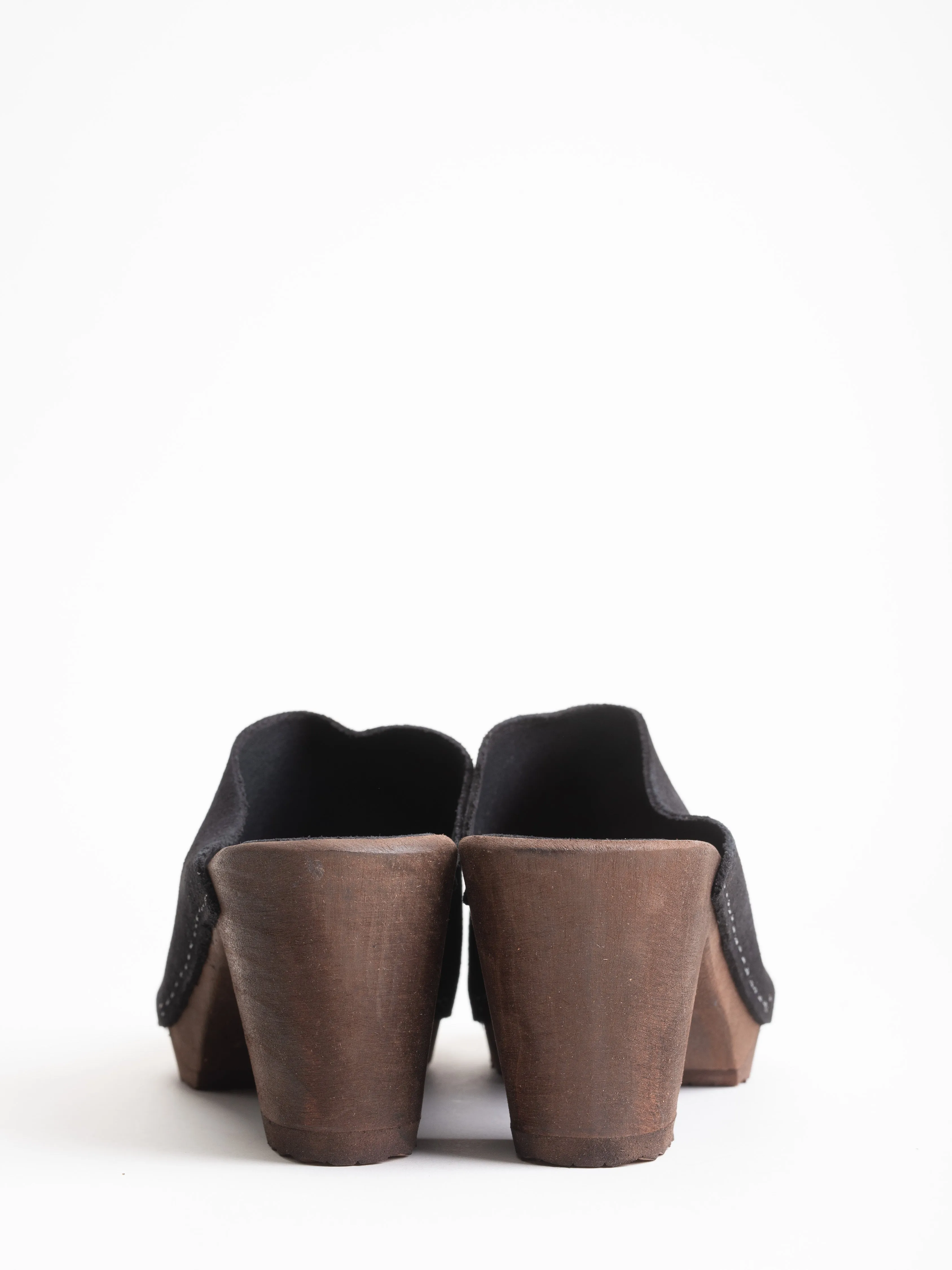 kety suede clog - black
