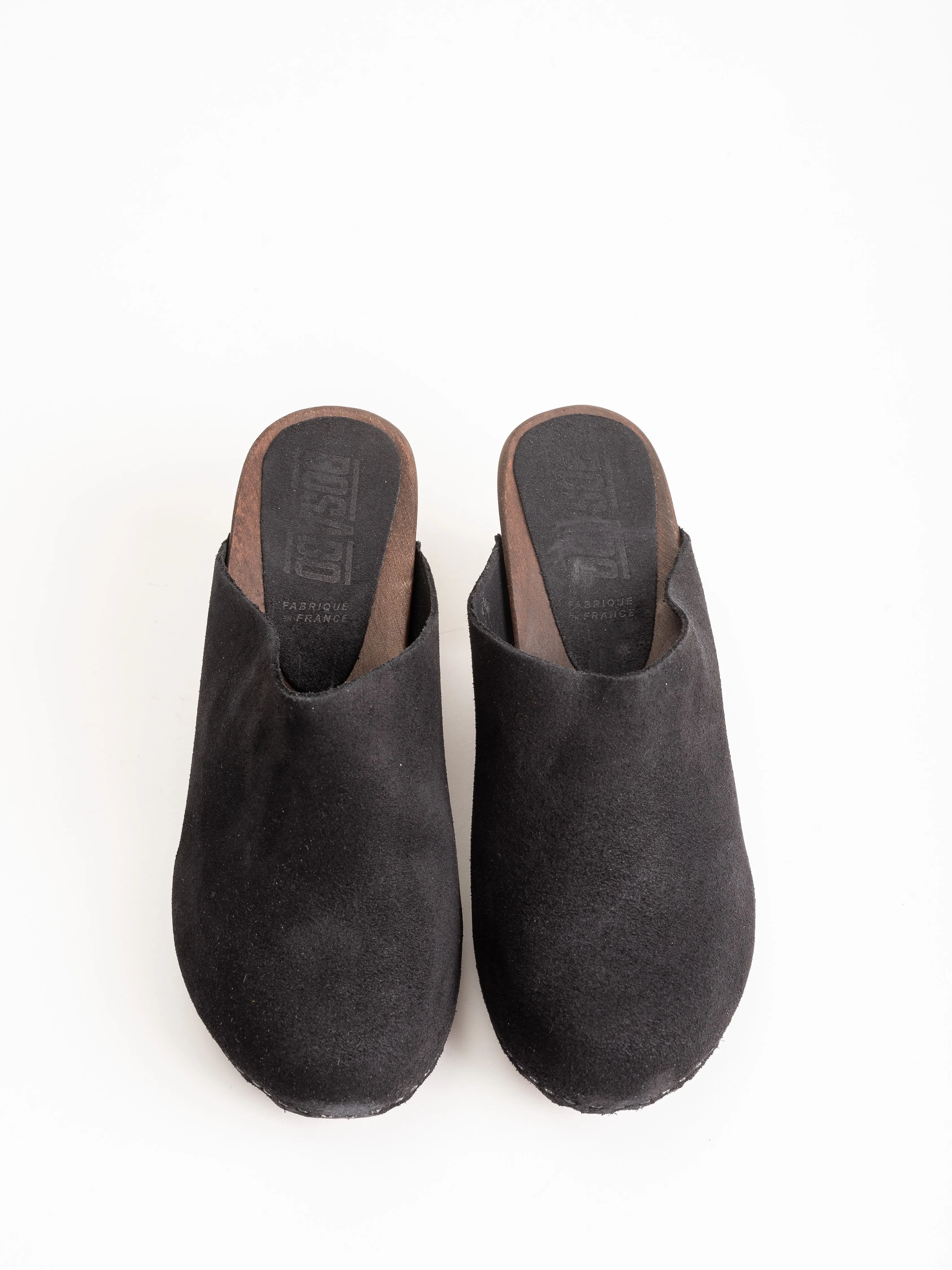 kety suede clog - black