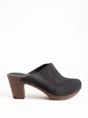 kety suede clog - black