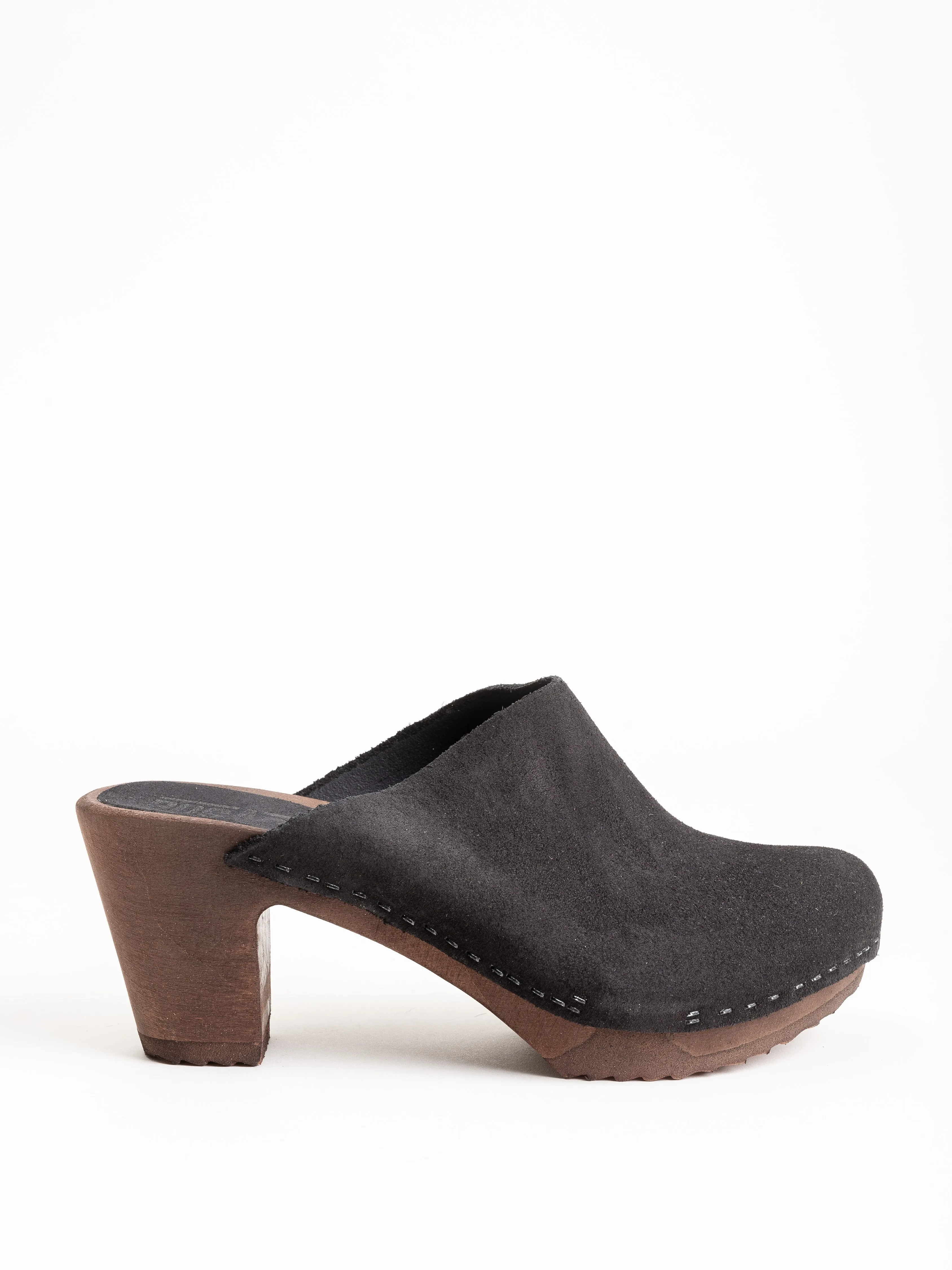 kety suede clog - black