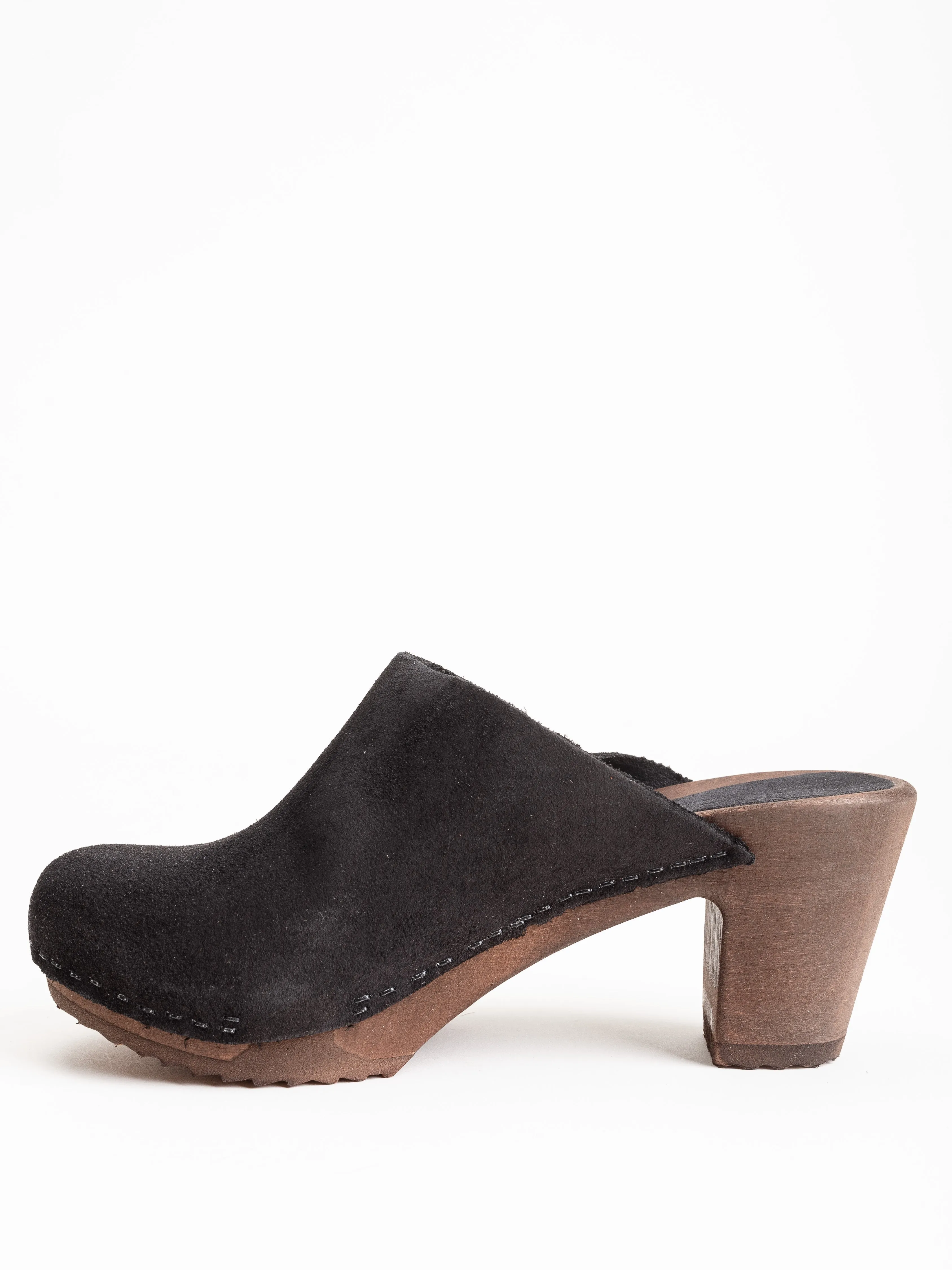kety suede clog - black