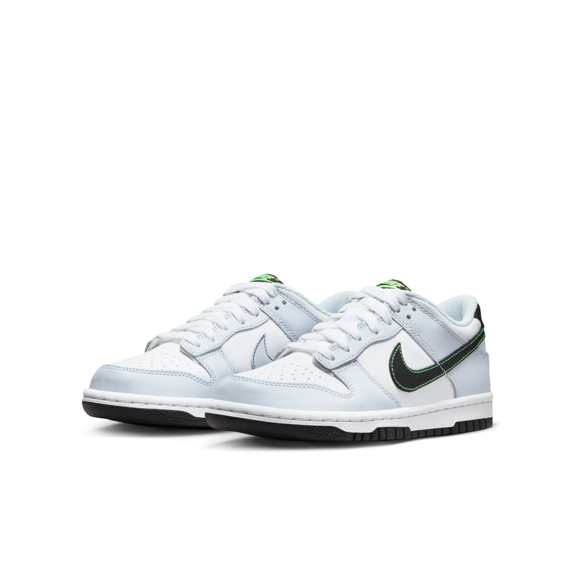 KIDS NIKE DUNK LOW GS (FOOTBALL GREY/GREEN STRIKE)