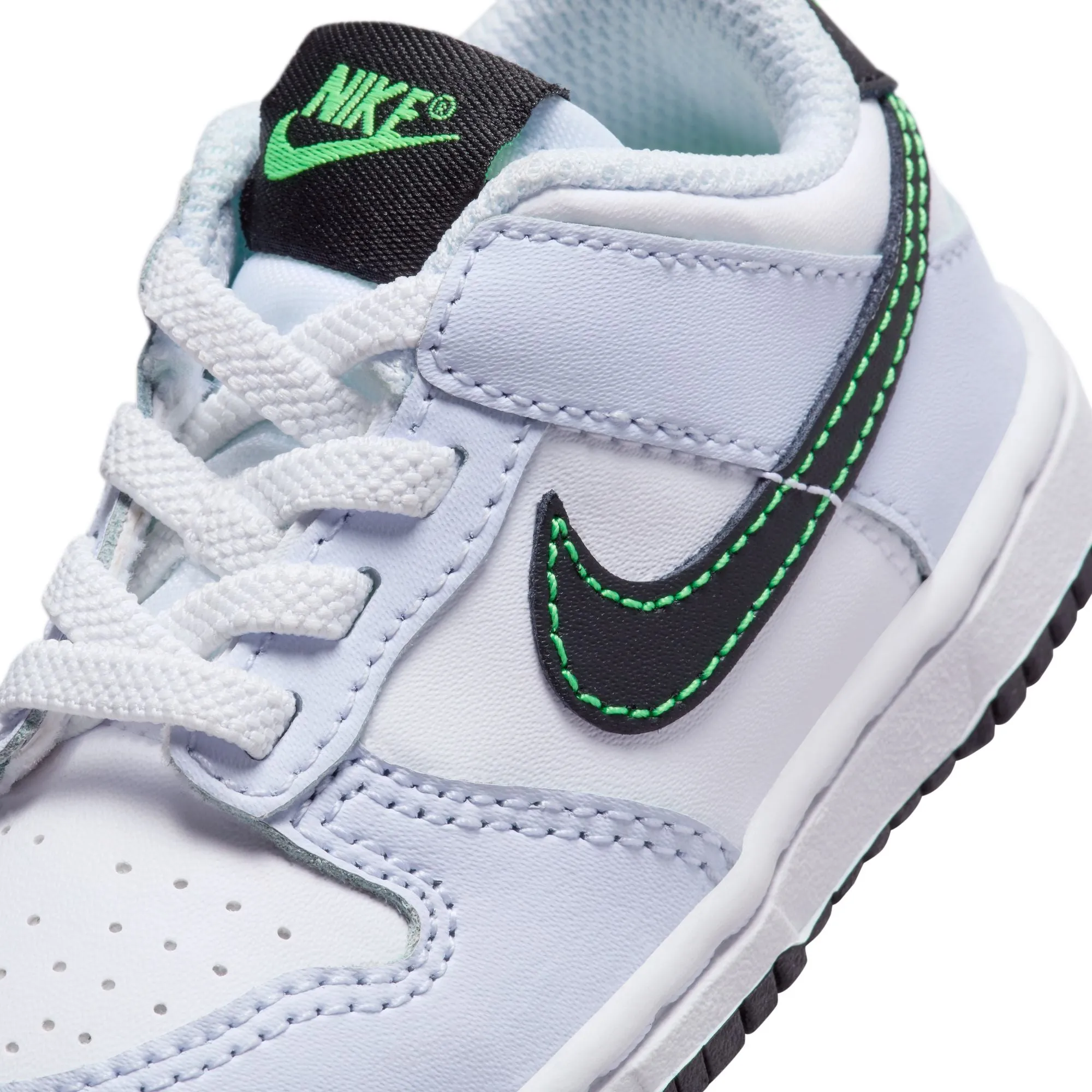 KIDS NIKE DUNK LOW TD (FOOTBALL GREY/GREEN STRIKE)