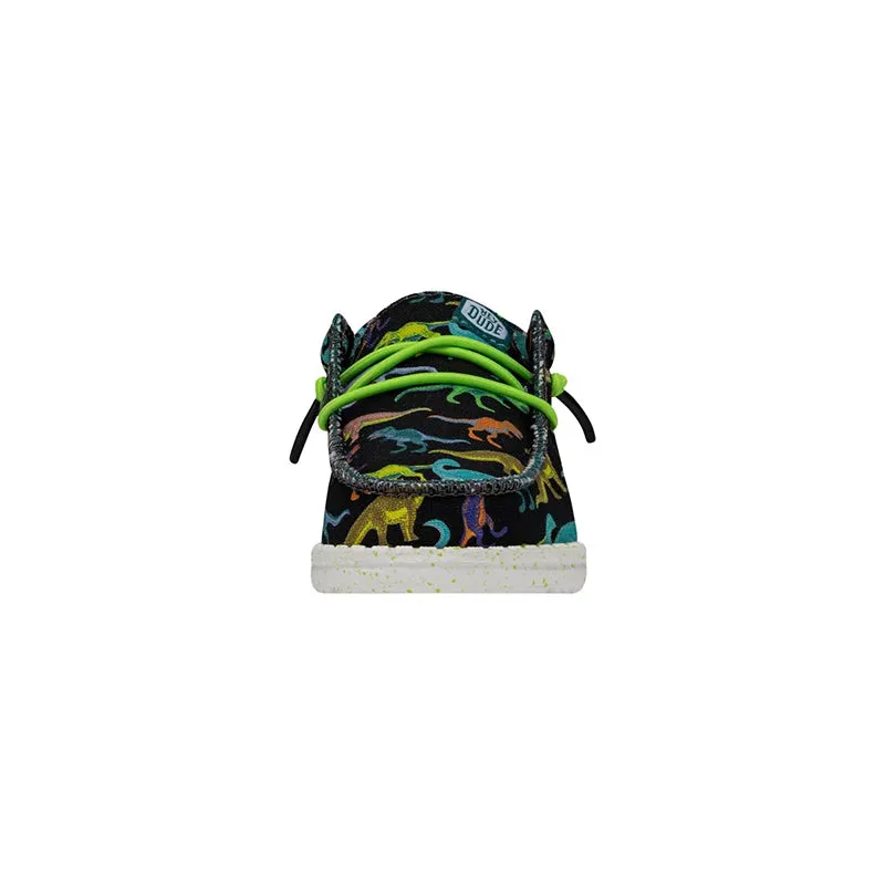 Kid's Toddler Wally Dino Black/Lime
