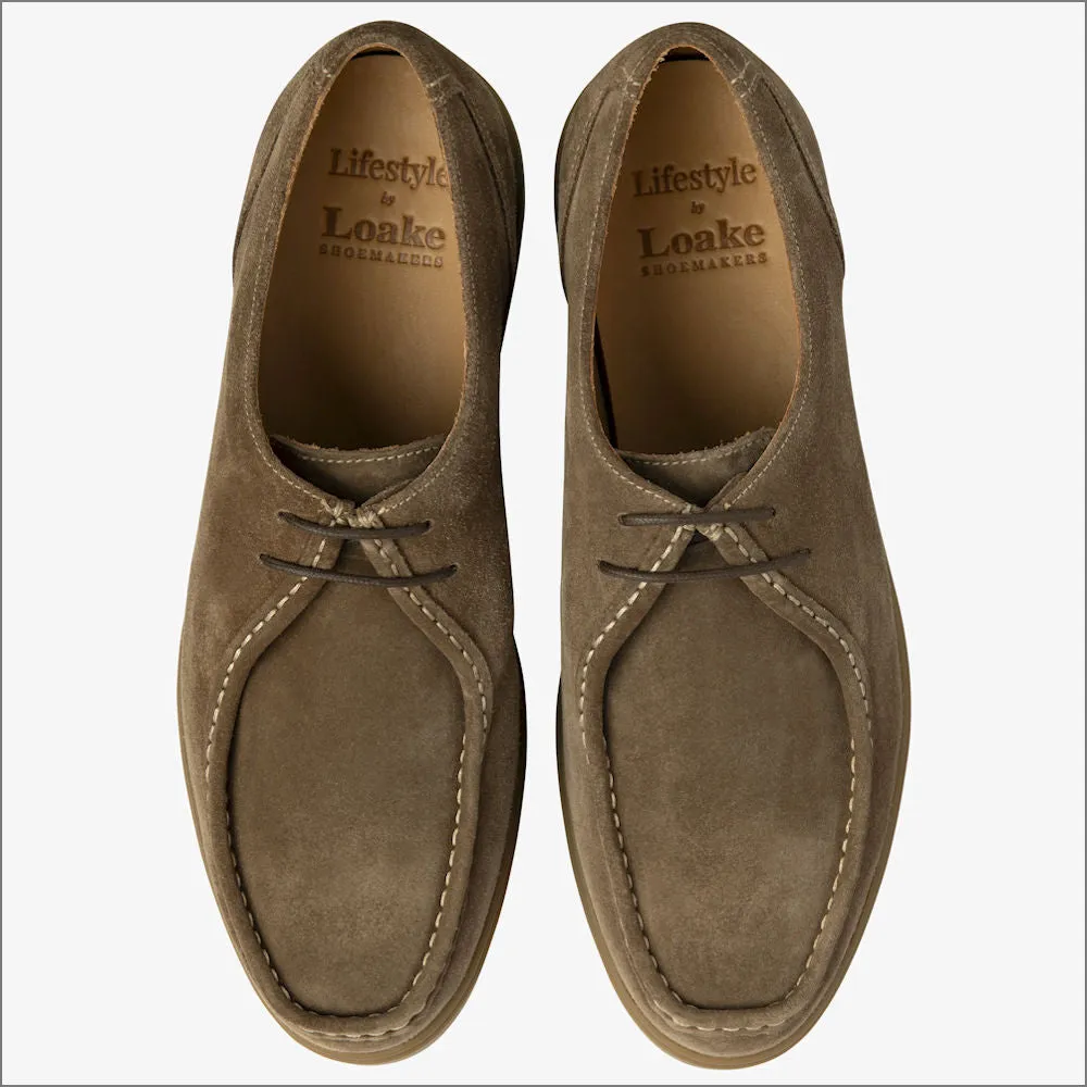 Loake Arrezo Flint Suede Tie Shoe--