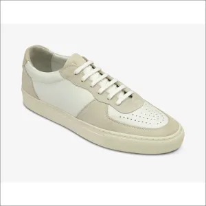 Loake Rush White and Sand Suede Trainer--