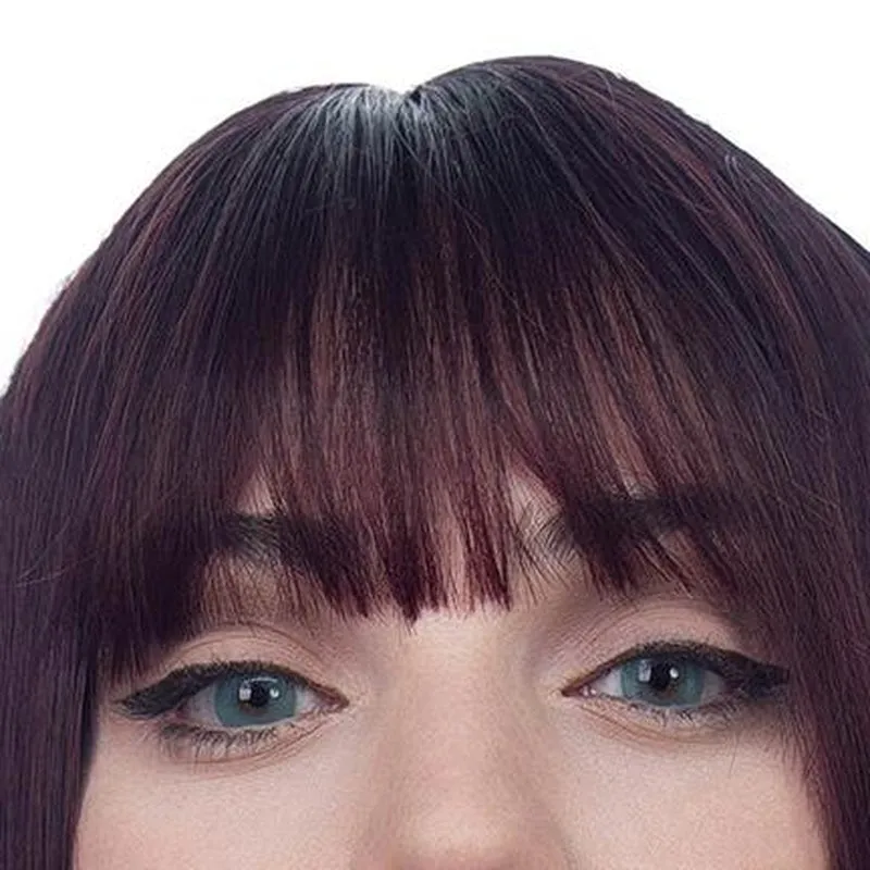 Long(25In/64Cm) Burgundy with Black Roots Curl Realistic Synthetic Wig (Pre-Styled Synthetic Fiber) | 【Bangs】【Wig Cap Included】【250°F Heat Resistant】|#32@29