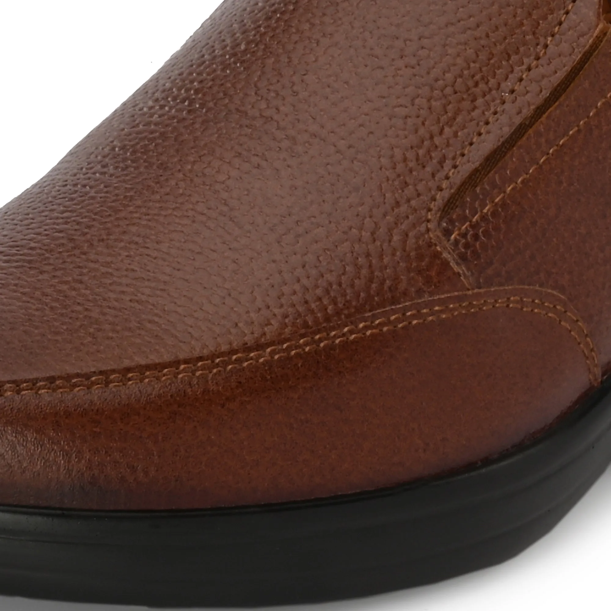 Manly Full Grain Leather Slip Ons