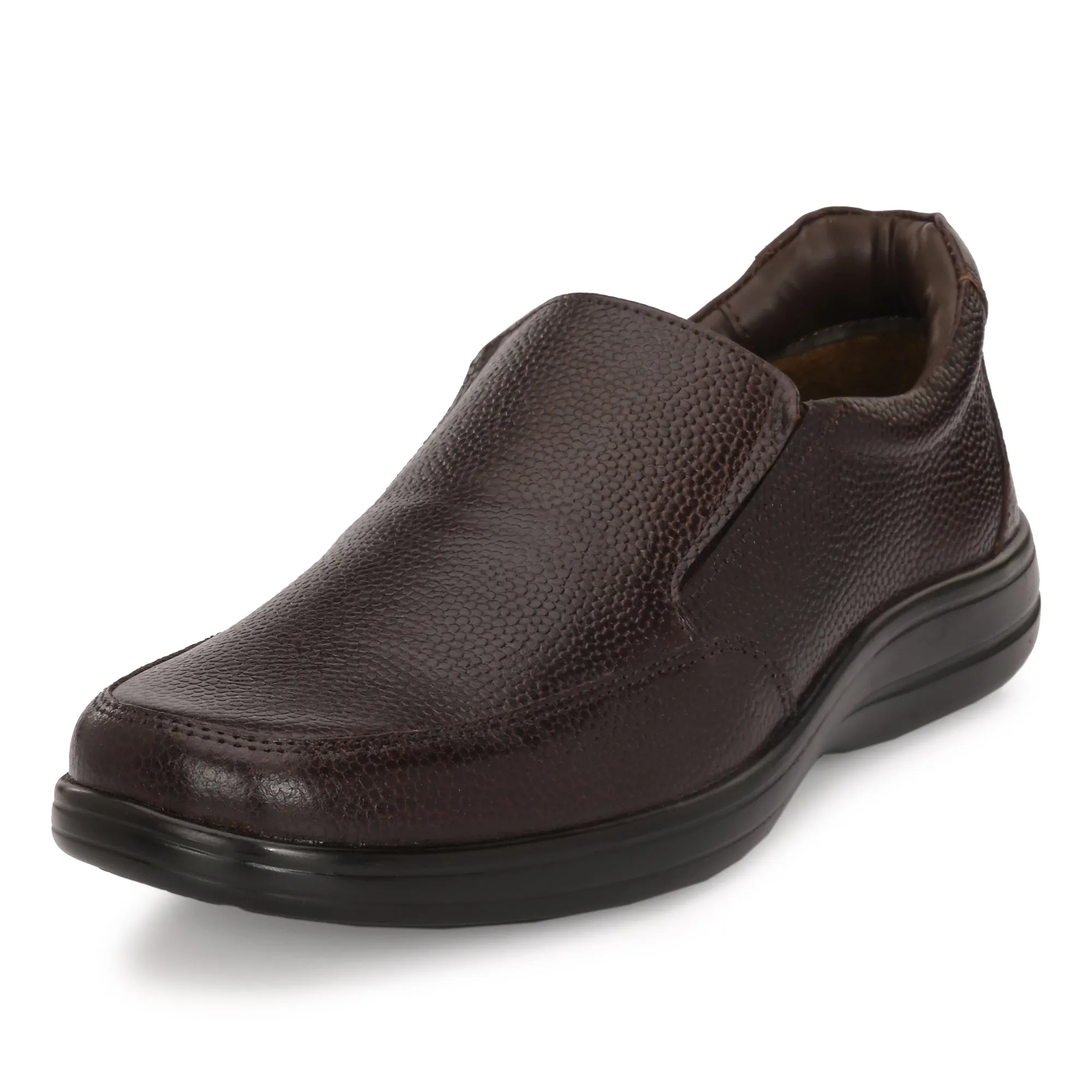 Manly Full Grain Leather Slip Ons
