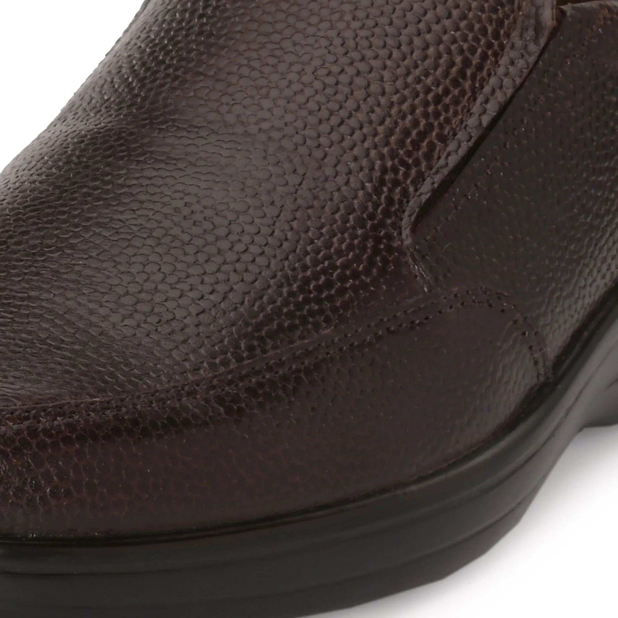 Manly Full Grain Leather Slip Ons