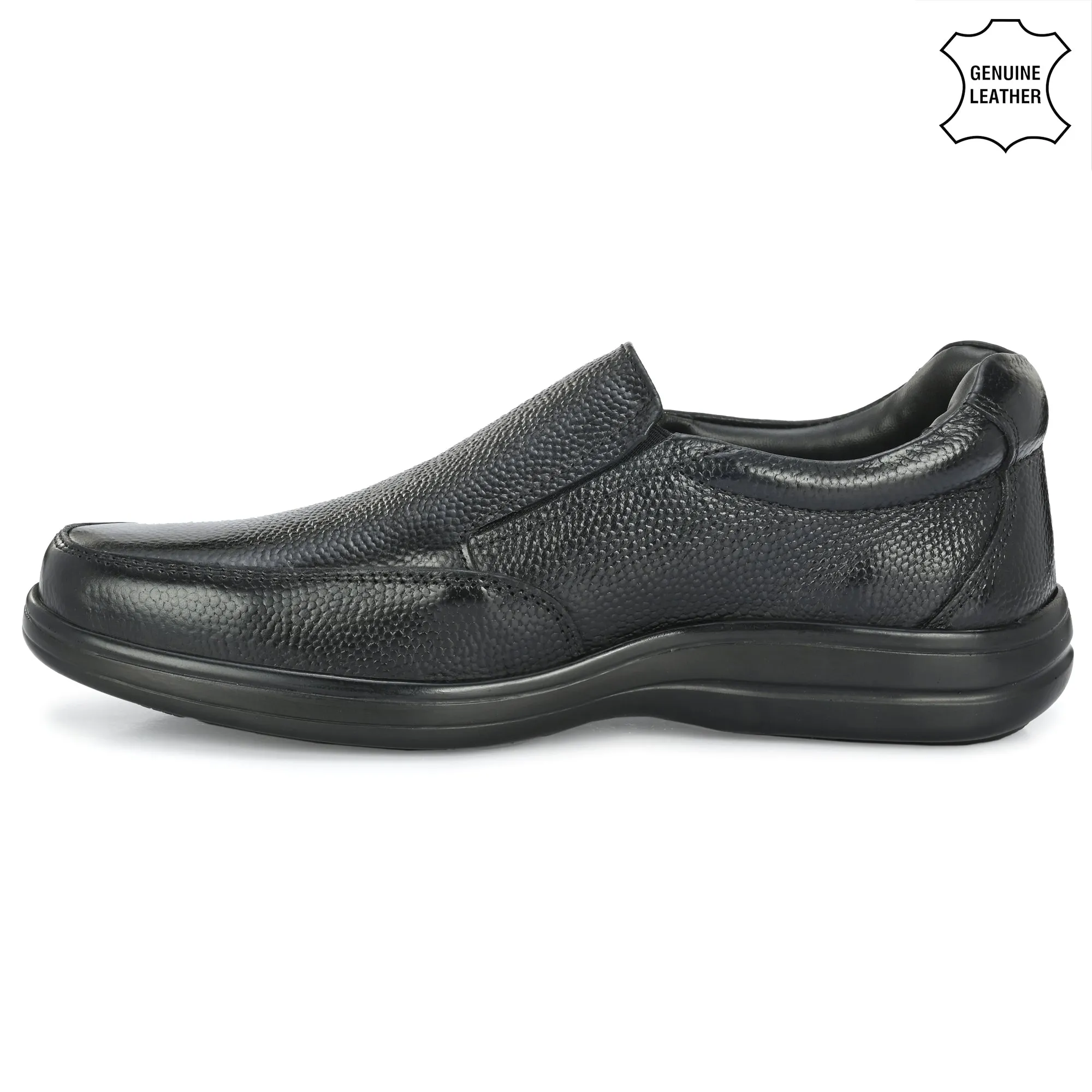 Manly Full Grain Leather Slip Ons