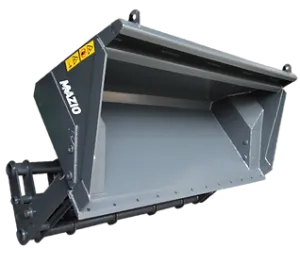 Mazio High Tip (Dump) Bucket SSL | Total Width 1550 to 2150 mm | Capacity (Low Density) 300 to 870 Lts | For Skid Steers