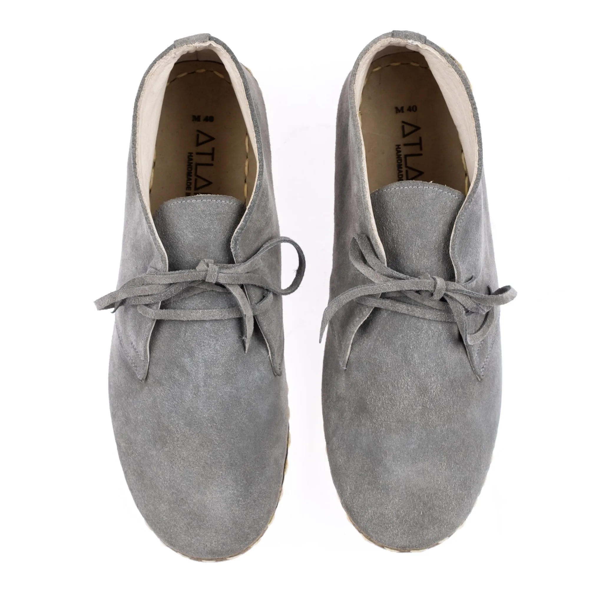 Men's Gray Boots From Atlantis Handmade Shoes