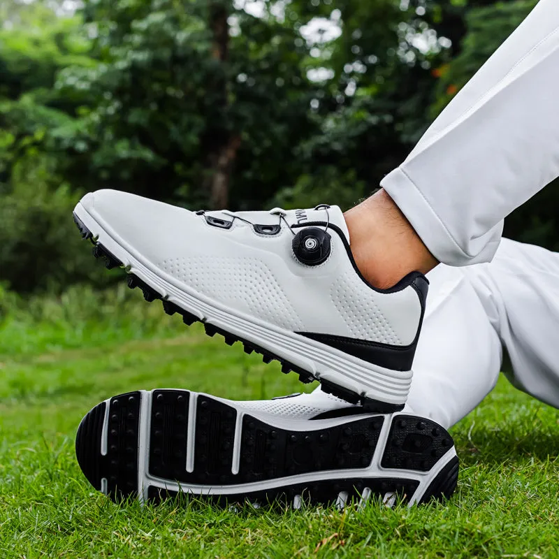 Men's Leather Golf Shoes Waterproof Non-slip Spike less Golf Shoes | 20626