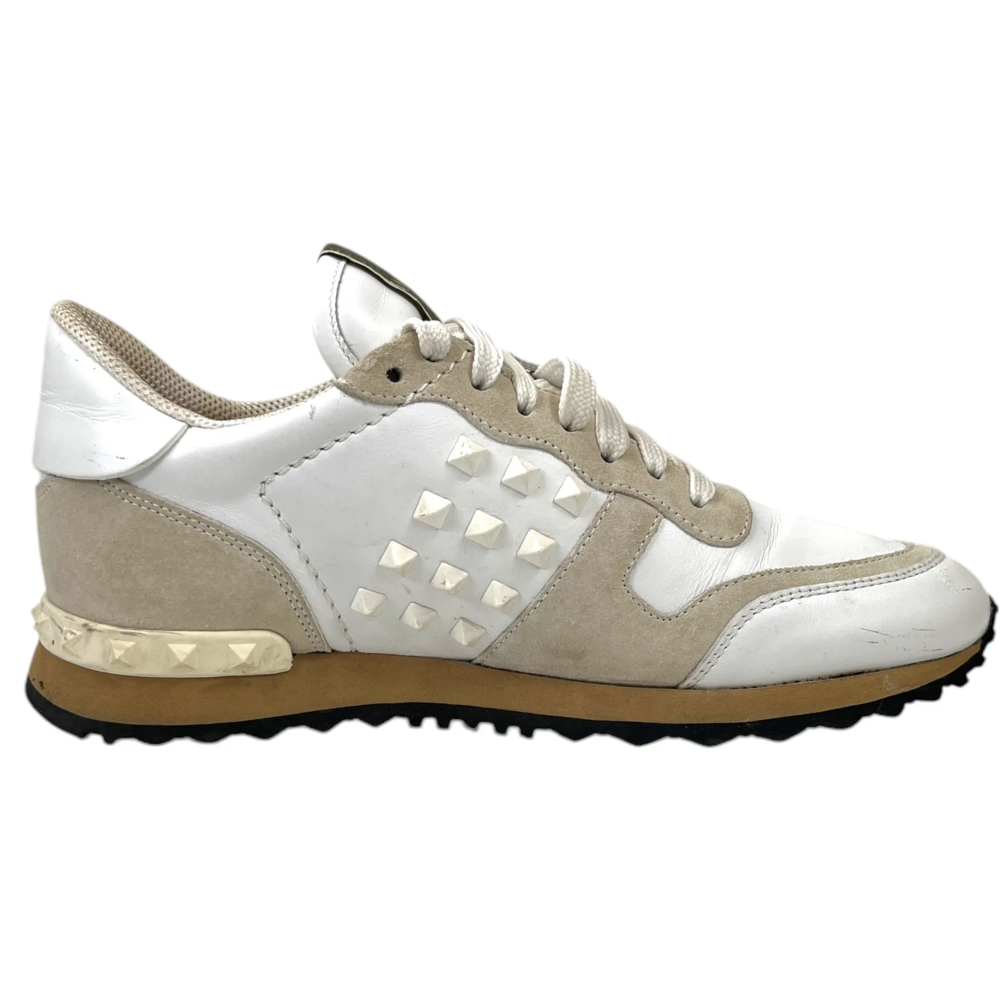 Men's Rockstud Low Trainers White Size EU 39 / UK 5
