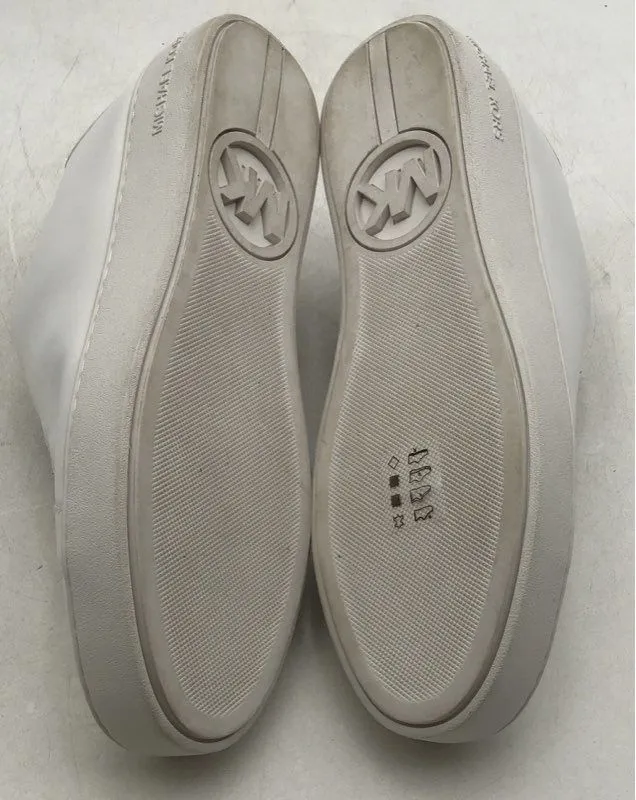 Michael Kors Women's Cameron Optic White Leather Athletic Shoes - Size 11M