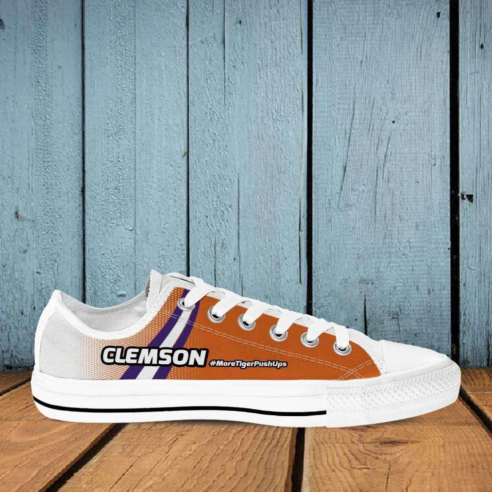 #MoreTigerPushUps Clemson Fan Classic Canvas Tennis Shoes