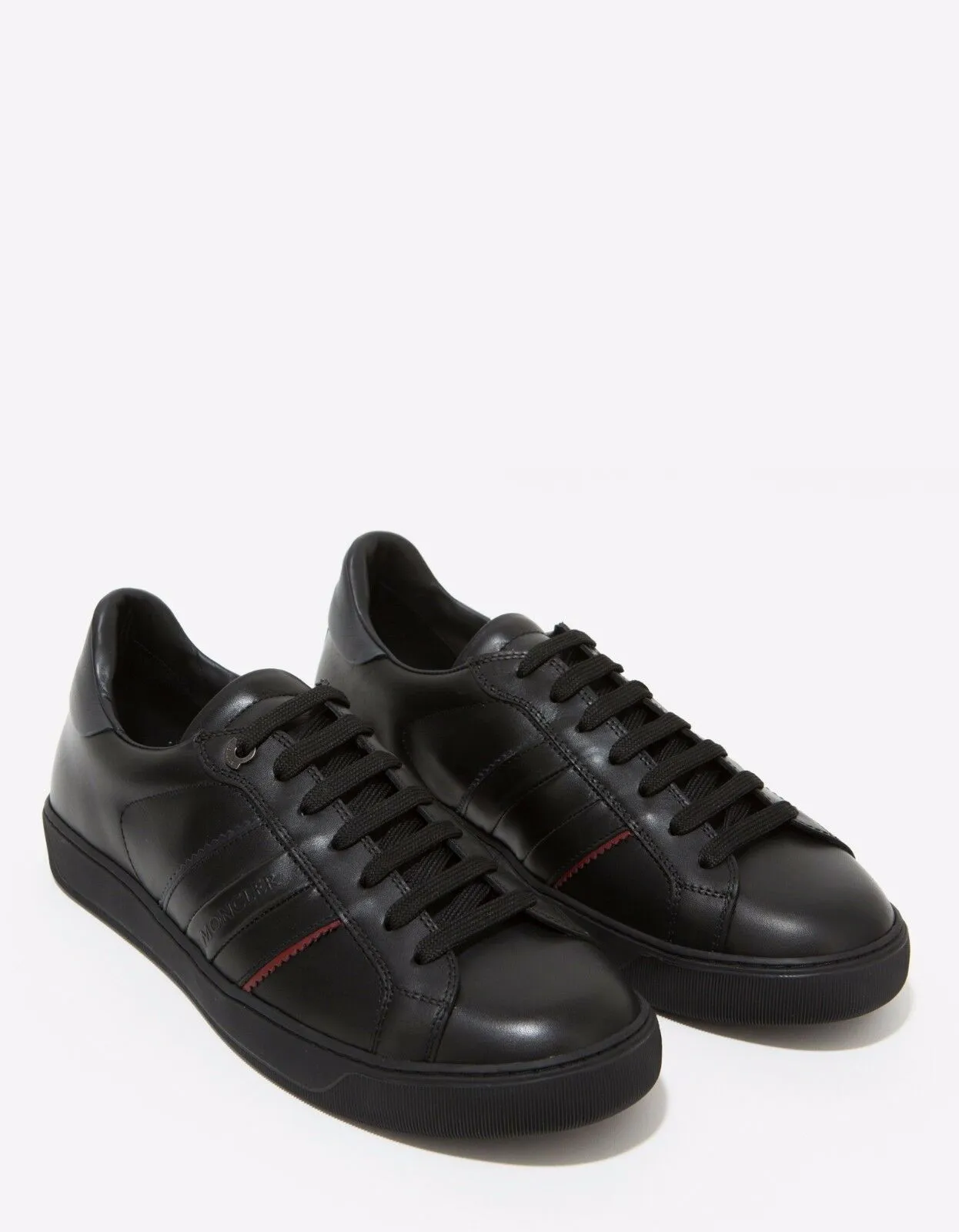 New Gourette Black Leather Trainers